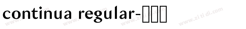 continua regular字体转换